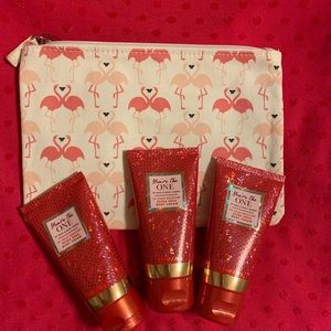 Flamingo pouch with B&B lotion